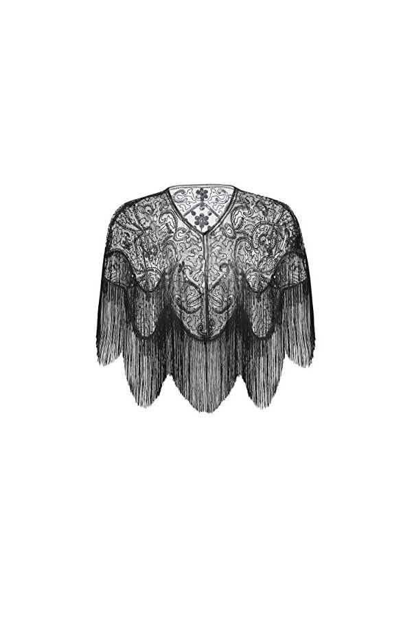 ArtiDeco 1920s Châle, Flapper Accessoires Charleston Cape de Mariage Femme Année 20 Vintage Partie à Thème Soirée