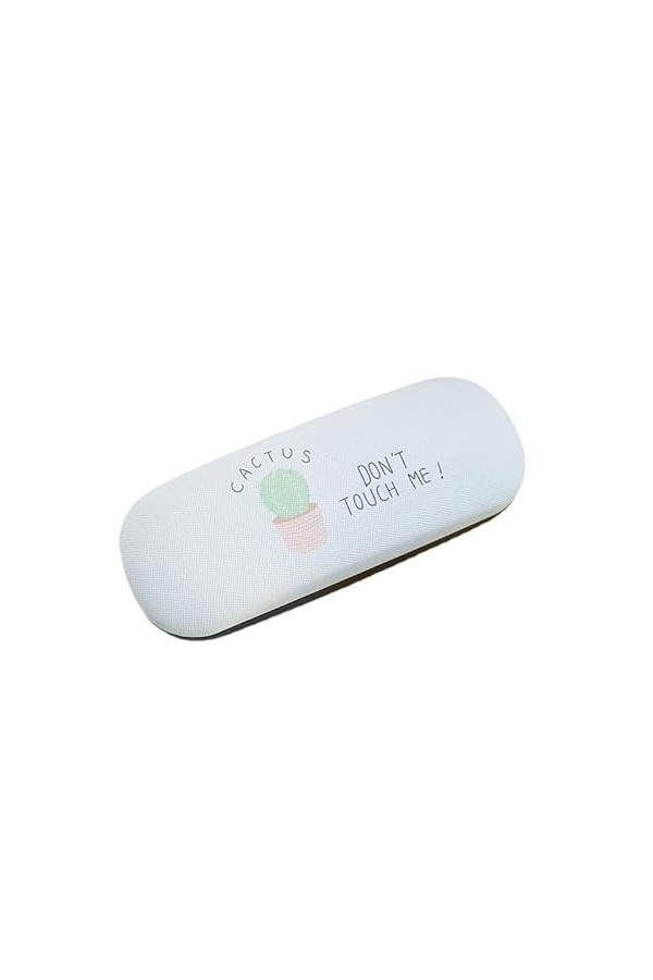 Étui à lunettes Kawaii rigide, joli étui de protection esthétique pour la rentrée scolaire, vert cactus, Large