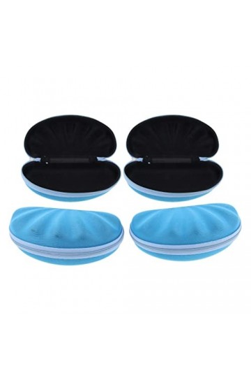 Folpus 4 Pièces EVA Zipper Eyewear Box étui à Lunettes Conteneur de Lunettes, Bleu clair, comme décrit
