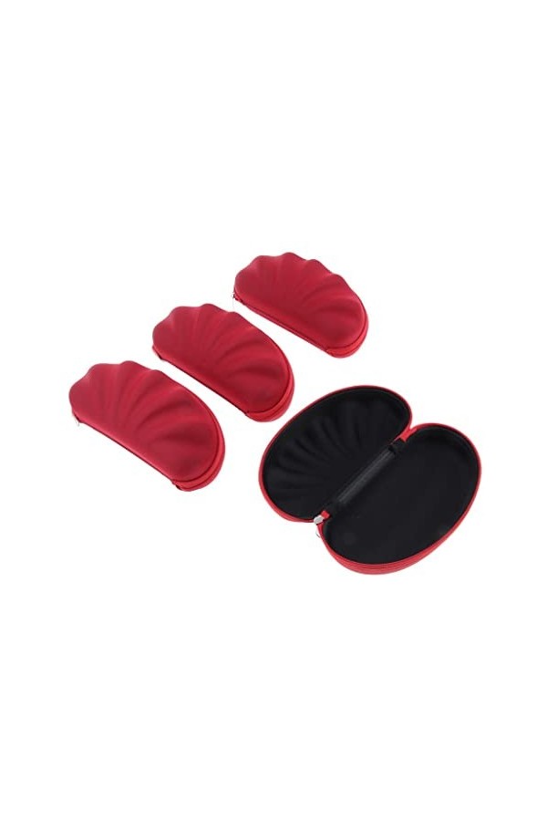 Folpus 4 Pièces EVA Zipper Eyewear Box étui à Lunettes Conteneur de Lunettes, Bleu clair, comme décrit