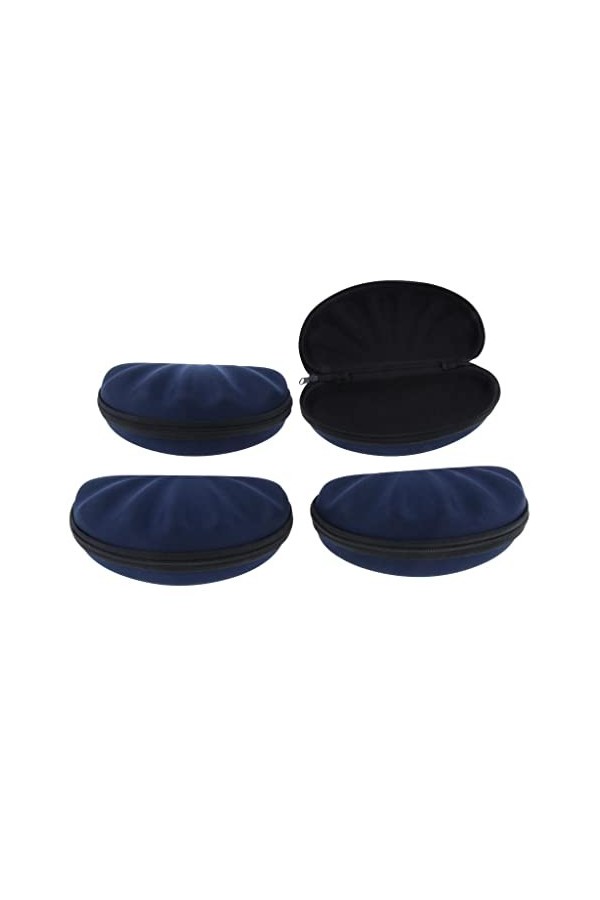 Folpus 4 Pièces EVA Zipper Eyewear Box étui à Lunettes Conteneur de Lunettes, Bleu clair, comme décrit