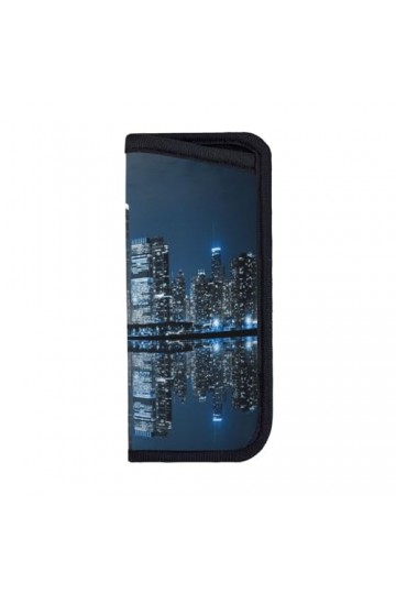 ASEELO Étui à lunettes en néoprène avec fermeture éclair pour femmes, hommes, filles, cascade, champ de rivière, coucher de s