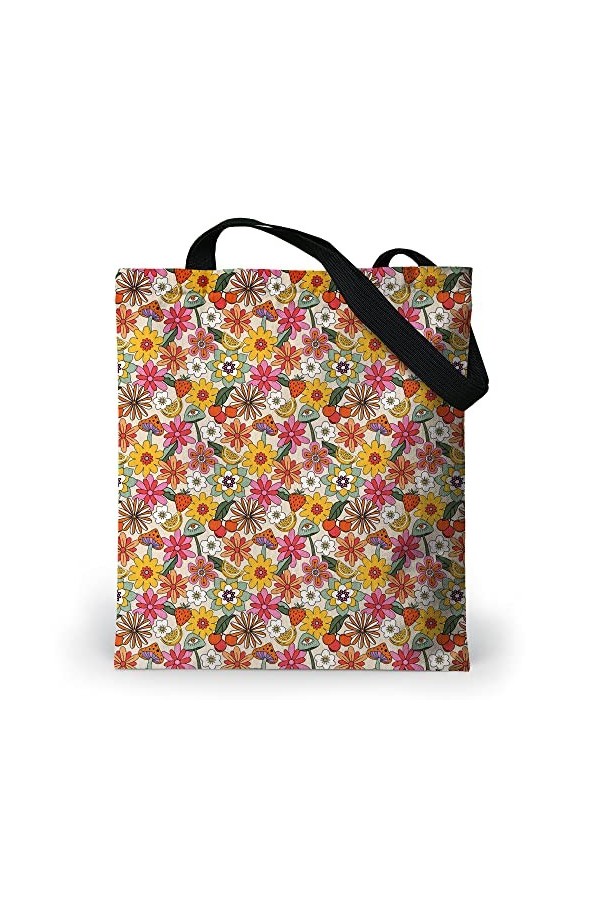 Loxato The Tote Bag Aesthetic - Sac Cabas Femme Grand Format 37x42cm - Sac Fourre Tout Femme - Sac Aesthetic - Sac de Cours F