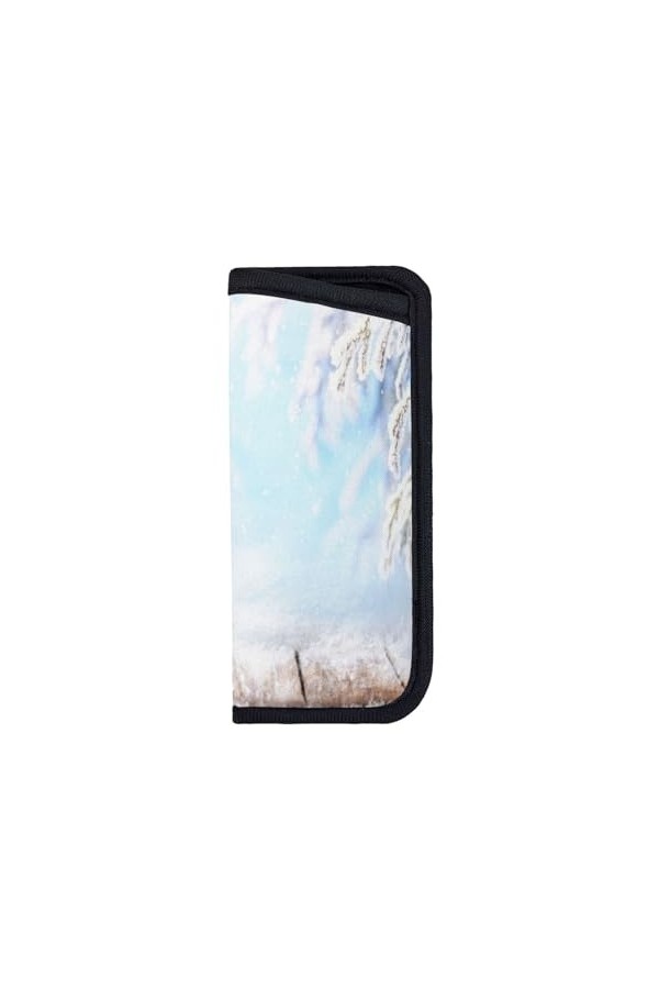 ASEELO Étui à lunettes de soleil vert végétation étui à lunettes de soleil élégant et portable en néoprène avec fermeture écl