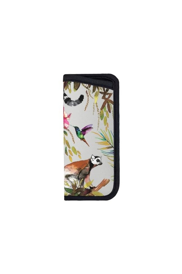 ASEELO Étui à lunettes en néoprène avec fermeture éclair pour femmes, hommes, filles, Léopard Little Gecko, 16 x 7 cm Soft Ey