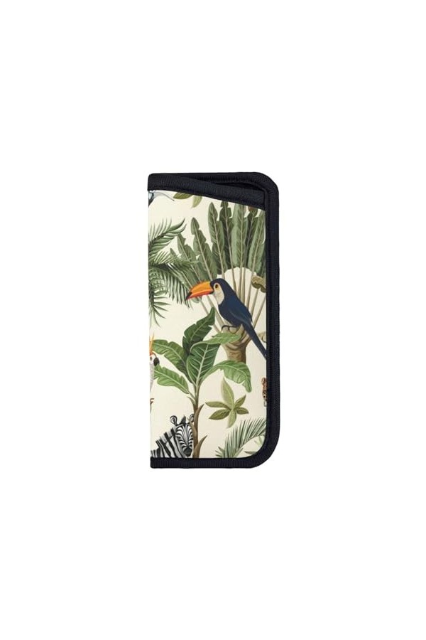 ASEELO Étui à lunettes de soleil élégant et portable en néoprène avec fermeture éclair pour femmes, hommes, filles, Motif hib