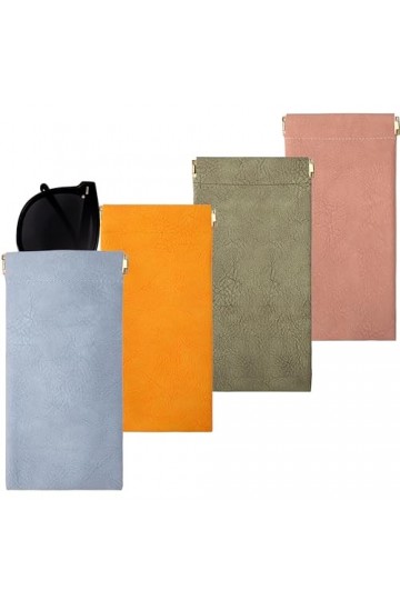 Berdakon Souple PU Cuir Sac Lunettes, Pochette De Lunettes De Soleil En Cuir Portable Sac De Rangement étanche Etui à Lunette