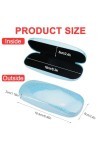 3 Pièces Etui Lunettes Rigide, Boite Lunette Étui à Lunettes Femme de Soleil en Cuir Rigide, Boîte de Rangement Anti-Stress, 