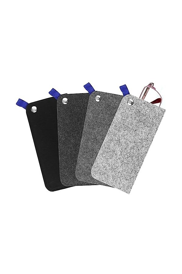 Fyihoxi 4 Pièces étuis à lunettes Pochette à Lunettes Pliante étui à lunettes en feutre Etui Lunettes étuis à lunettes portab