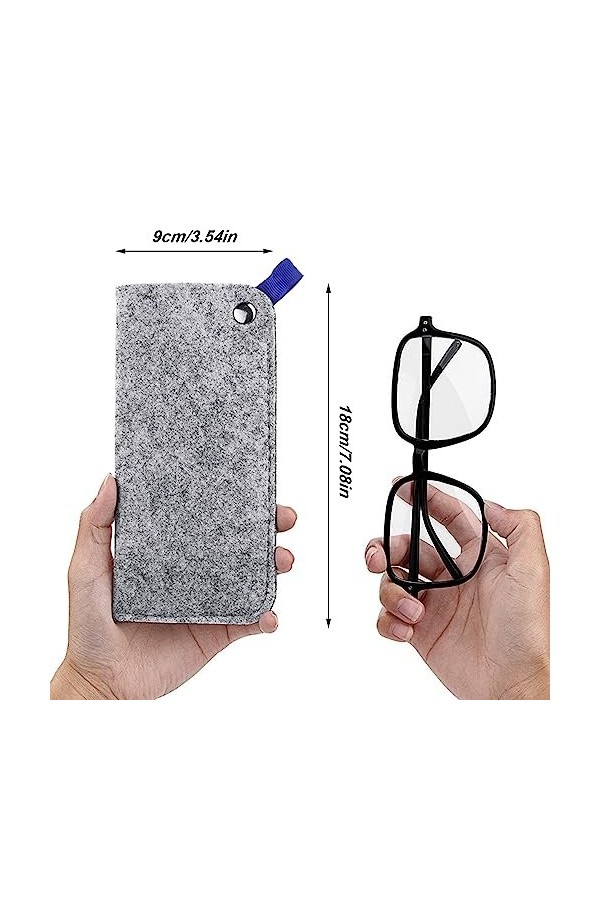 Fyihoxi 4 Pièces étuis à lunettes Pochette à Lunettes Pliante étui à lunettes en feutre Etui Lunettes étuis à lunettes portab