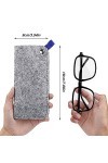 Fyihoxi 4 Pièces étuis à lunettes Pochette à Lunettes Pliante étui à lunettes en feutre Etui Lunettes étuis à lunettes portab