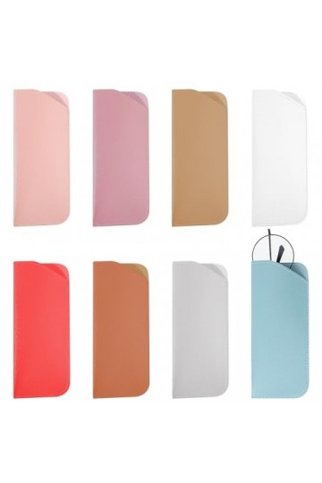 8 Pièces Etui Lunettes de Soleil Souple en Cuir Sac à Lunettes Portable Etui à Lunette Souple de Soleil de Voyage pour Femme 