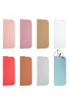 8 Pièces Etui Lunettes de Soleil Souple en Cuir Sac à Lunettes Portable Etui à Lunette Souple de Soleil de Voyage pour Femme 