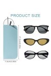 8 Pièces Etui Lunettes de Soleil Souple en Cuir Sac à Lunettes Portable Etui à Lunette Souple de Soleil de Voyage pour Femme 