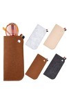 PandaHall 4pcs Étuis à Lunettes Souples, 4 Couleurs Étui à Lunettes en Feutre de Laine Demi-Slip Lunettes de Soleil Pochette 