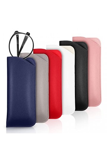 MingZhuInC Eétui Lunettes Souple, 6 Pièces Etui Lunettes, Pochette à Lunettes Pliante Pour Femmes Hommes