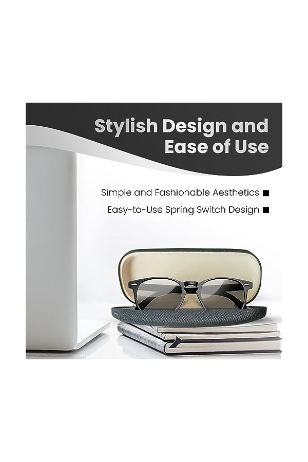 R&B Sports & Leisure Étui à lunettes, étui à lunettes rigide, étui à lunettes pour femmes, étuis à lunettes pour hommes, étui