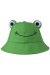 Bob mignon grenouille en coton chapeau de soleil à large bord chapeau de pêcheur pour adulte femme fille