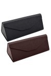 CWED 2 Pièces Etui à Lunettes, Étui Pliable à Lunettes de Soleil,Boîte à Lunettes Portable, Housse de protection pour lunette