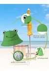 Bob mignon grenouille en coton chapeau de soleil à large bord chapeau de pêcheur pour adulte femme fille