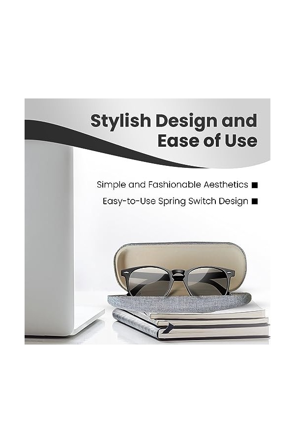 R&B Sports & Leisure Étui à lunettes, étui à lunettes rigide, étui à lunettes pour femmes, étuis à lunettes pour hommes, étui