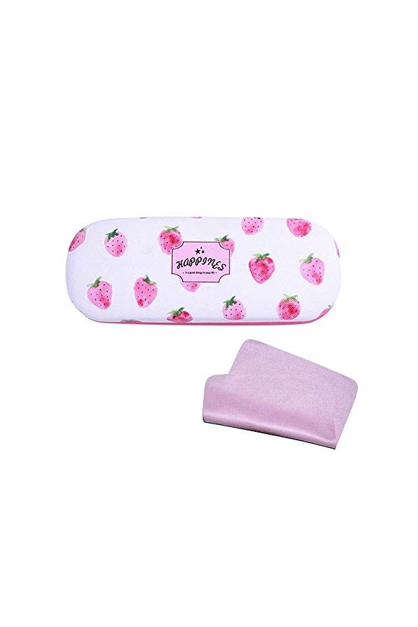 Etui lunettes Rigide Enfant, étui à Lunettes Rigide Strawberry Glasses Box Lady portable Glasses Box Cartoon Kids Glasses Box