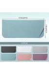 AIEX Étui à Lunettes Souple 17,8x7,6cm, 6pcs Étui à Lunettes en Cuir, Portable Étui à Lunettes de Soleil Souple Pochette en C