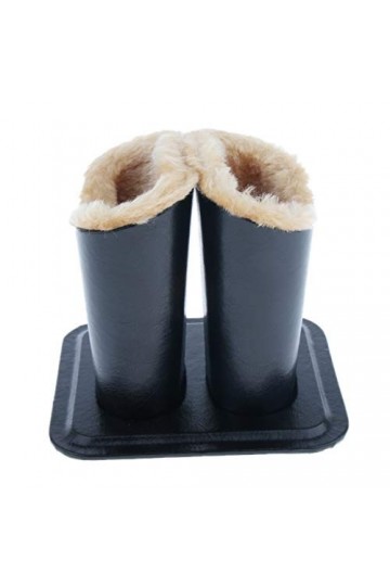 Ocobudbxw Porte-Lunettes doublé en Peluche avec Base magnétique - étui pour Lunettes en Cuir PU