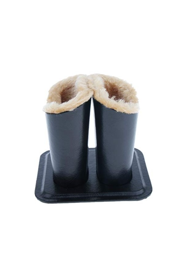 Ocobudbxw Porte-Lunettes doublé en Peluche avec Base magnétique - étui pour Lunettes en Cuir PU