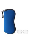 kwmobile Étui à lunettes en néoprène - Housse lunettes de soleil lunettes de vue en néoprène souple avec fermeture éclair et 