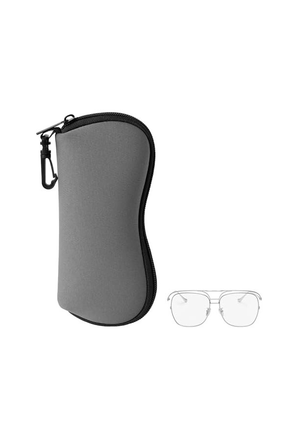 kwmobile Étui à lunettes en néoprène - Housse lunettes de soleil lunettes de vue en néoprène souple avec fermeture éclair et 