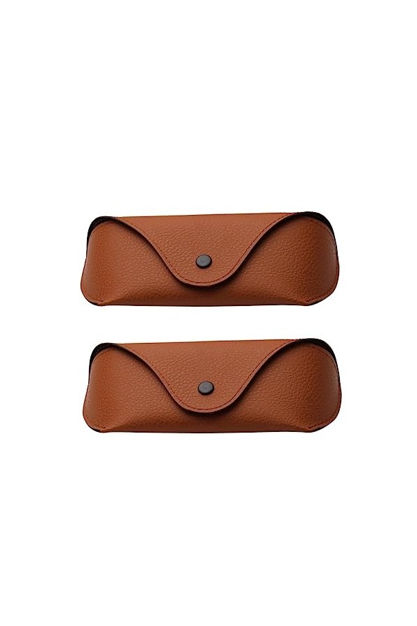 SOIMISS 2 Pièces Porte-Lunettes De Voiture Lunettes Lunettes Marron Noir Étuis À Lunettes Étui À Lunettes De Soleil À Coque D