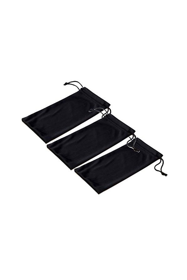 Emblem Eyewear - Etui de protection en microfibre noir Etui de nettoyage souple Lunettes de soleil Lunettes de vue Lunettes 