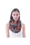 Lina & Lily écharpe tube snood à motif crâne et rose Noir 
