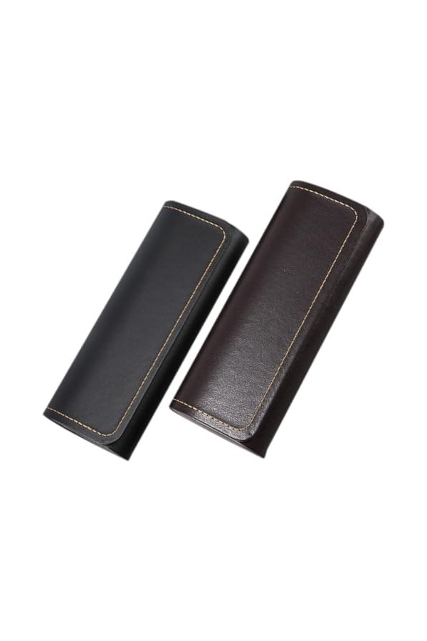 SHERCHPRY Lot de 2 étuis à lunettes en cuir - Porte-lunettes de voyage - Résistant à lusure - Étui à lunettes pour fille - B