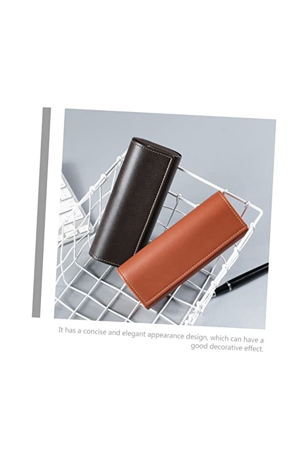 SHERCHPRY Lot de 2 étuis à lunettes en cuir - Porte-lunettes de voyage - Résistant à lusure - Étui à lunettes pour fille - B