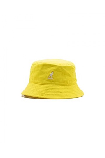 Kangol Washed Bucket Béret, Jaune, 58/60 cm Homme