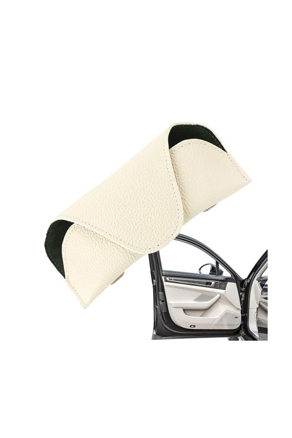 WOTEG Étui à lunettes en cuir - Sac à lunettes de soleil pochette mince sac à lunettes en PU magnétique | Sac à lunettes port