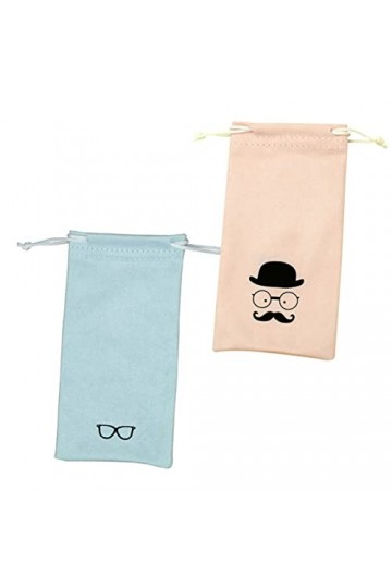 COOLHIYA 2 Pièces Sac à Lunettes Étui à Pochette Pour Étui Souple Pour Lunettes De Soleil Sac à Cordon De Jeu Anti-rayures Au