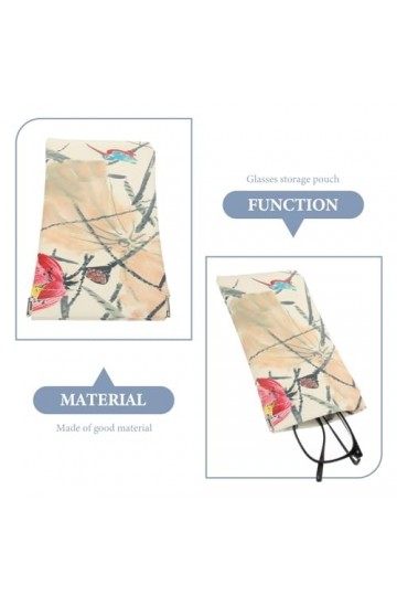 Didiseaon Pochette Pour Lunettes De Soleil Portable Organisateur De Lunettes De Soleil Pochette Sacs Imprimé Chinois Lunettes