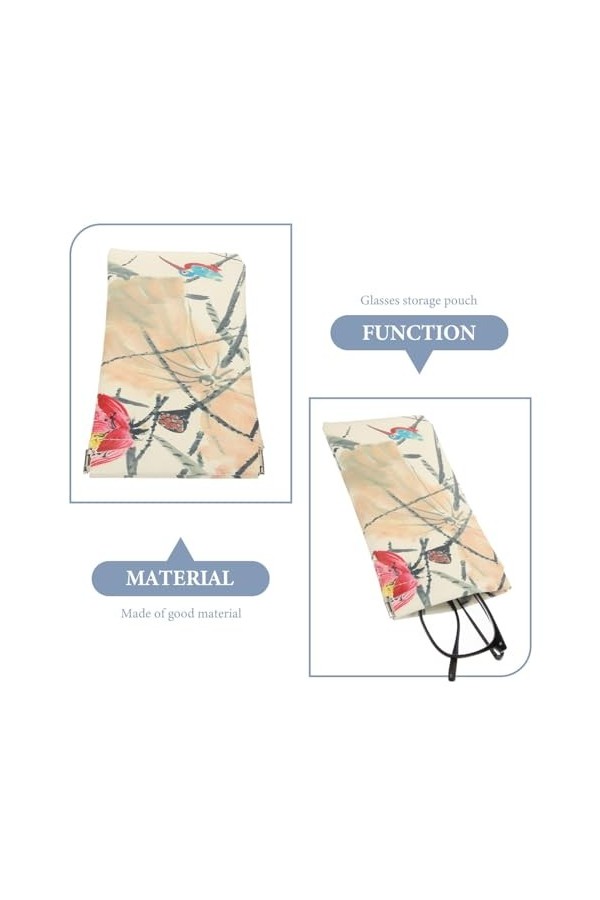 Didiseaon Pochette Pour Lunettes De Soleil Portable Organisateur De Lunettes De Soleil Pochette Sacs Imprimé Chinois Lunettes