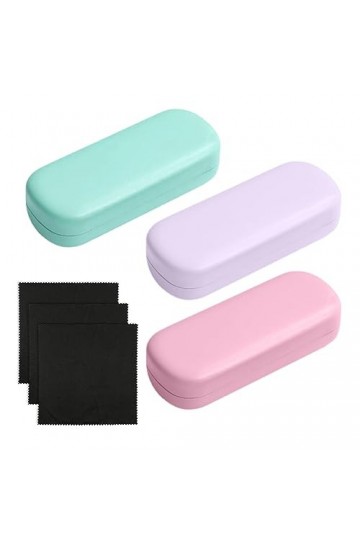 Étui À Lunettes 3 Pièces, Chiffon À Lunettes 3 Pièces, Étui À Lunettes Rigide, Étui De Protection Pour Lunettes, Lunettes De 