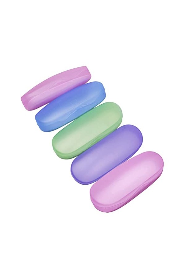 COHEALI Étui À Lunettes 5 Pièces Étuis À Lunettes en Plastique Transparent Boîtes De Rangement pour Lunettes