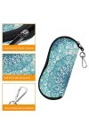 FINTIE Etui Lunettes de Soleil, Ultra Léger et Portable en Néoprène à Fermeture Éclair Lunettes en Forme de Stockage Coque av