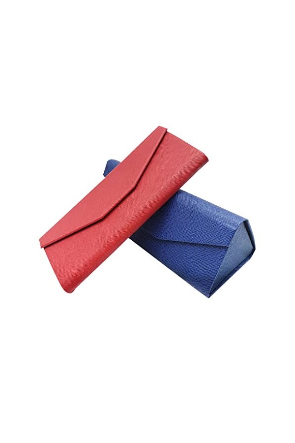 CWED 2 Pièces Etui à Lunettes, Étui Pliable à Lunettes de Soleil,Boîte à Lunettes Portable, Housse de protection pour lunette