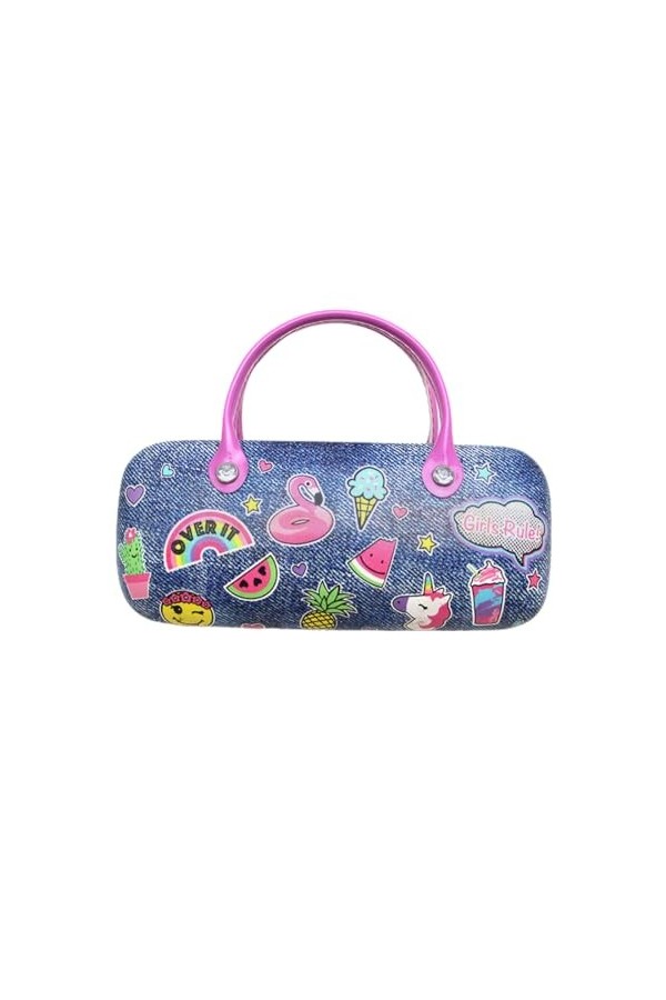 KSIUW Etui à Lunettes Rigide - 1pcs étui à lunettes étui rigide pour enfants filles garçons, étui à lunettes de soleil coque 