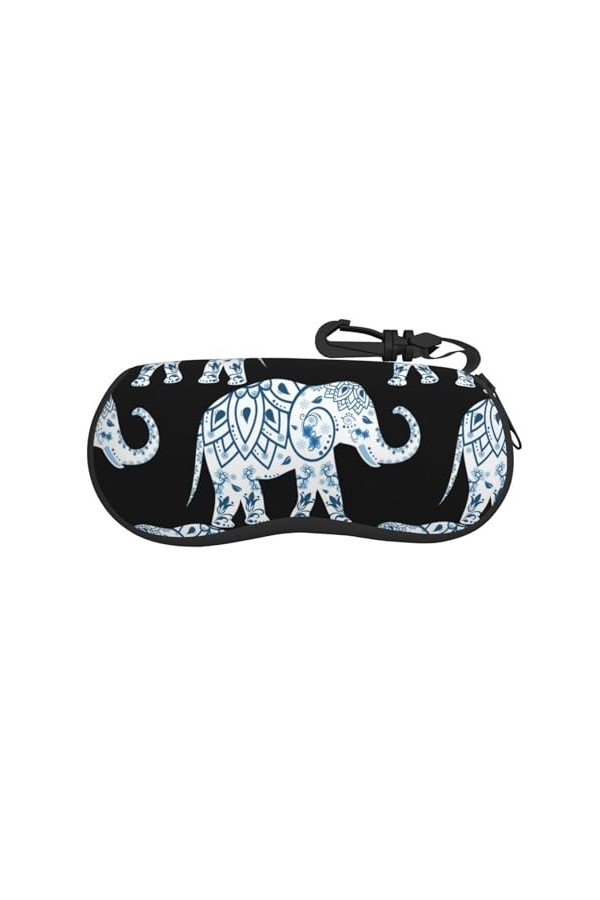 ESASAM Étui à lunettes de Noël avec motif cerf et Père Noël – Ultra léger, durable et portable – Parfait pour la maison, la v