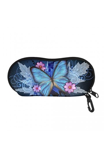 UOIMAG Étui à lunettes portable souple avec fermeture éclair pour femmes, hommes, garçons et filles, Girafe de plage, taille 