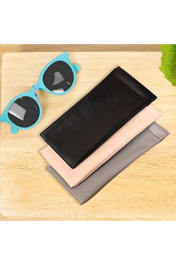 LINUZHIJIA Lot de 6 étuis à lunettes portables souples en cuir PU pour femmes, hommes, adultes, enfants, quotidien ou voyage,