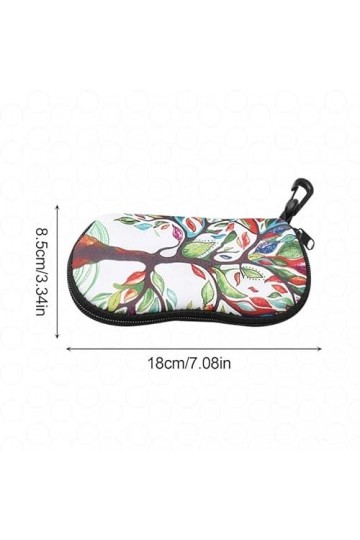 EUPSIIU 2 Pièces étui à Lunettes de Soleil Souple, Pochette à Lunettes en Néoprène avec Fermeture éclair, Sac à Lunettes Port